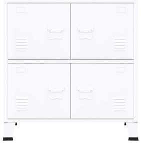 vidaXL Αρχειοθήκη Βιομηχανικού Στιλ Λευκή 75 x 40 x 80 εκ. Ατσάλινη