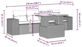 ΣΕΤ ΚΑΝΑΠΕ ΚΗΠΟΥ 5 ΤΕΜΑΧΙΩΝ ΜΑΥΡΟ ΣΥΝΘΕΤΙΚΟ ΡΑΤΑΝ ΜΕ ΜΑΞΙΛΑΡΙΑ 3268985