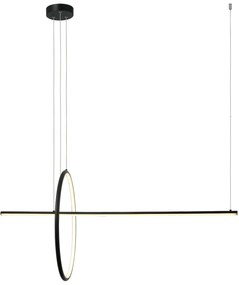 Φωτιστικό Οροφής Δίφωτο LED Step Dimmable Zambelis 20128 Black Matt