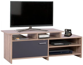 Έπιπλο τηλεόρασης SCOTT Μελαμίνη Sonoma - Γκρί 123x39.5x45.5Yεκ. 123x39.5x45.5 εκ.