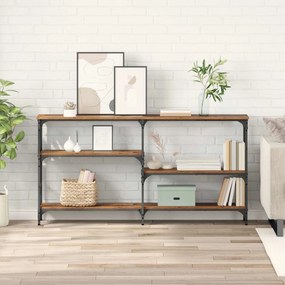 vidaXL Τραπέζι κονσόλας με ράφι Παλιό ξύλο 150 x 29 x 76,5 εκ