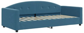 vidaXL Καναπές Κρεβάτι Μπλε 90 x 200 εκ. Βελούδινος