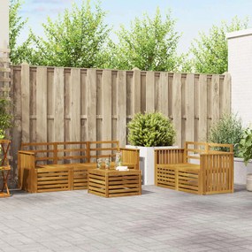 vidaXL Σετ Καναπέ Στερεό Ξύλο Ακακίας