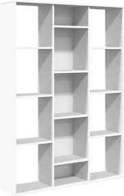 vidaXL Διαχωριστικό/Βιβλιοθήκη Λευκό 100x24x140 εκ. από Επεξ. Ξύλο