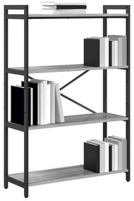 vidaXL Βιβλιοθήκη Γκρι sonoma 80 x 30 x 118 εκ Επεξεργασμένο ξύλο