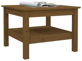vidaXL Τραπεζάκι Σαλονιού Καφέ Μελί 55x55x40 εκ. Μασίφ Ξύλο Πεύκου