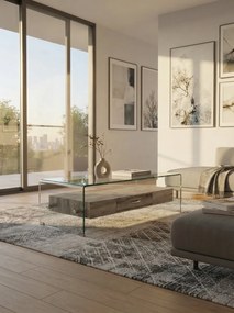 Τραπεζάκι σαλονιού Glasser Wood