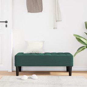 vidaXL Παγκάκι Σκούρο Πράσινο 113x57x39 εκ. Βελούδο