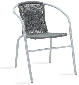 Πολυθρόνα Obbi μέταλλο-pe γκρι 53x59x72εκ Υλικό: PE RATTAN - METAL 24x0.8MM 130-000007