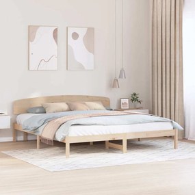 vidaXL Σκελετός Κρεβατιού Καφέ 180 x 200 cm Μασίφ ξύλο πεύκου