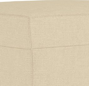 vidaXL Πολυθρόνες Σετ 3 Τεμαχίων Κρεμ από Ύφασμα με Μαξιλάρια