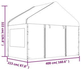 ΚΙΟΣΚΙ ΜΕ ΤΕΝΤΑ ΛΕΥΚΟ 11,15 X 4,08 X 3,22 Μ. ΑΠΟ ΠΟΛΥΑΙΘΥΛΕΝΙΟ 3155489