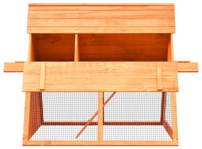 vidaXL Κλουβί Κουνελιών 152x128x108 εκ. από Μασίφ Ξύλο Πεύκου/Ελάτης