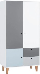 Δίφυλλη ντουλάπα Concept-Γαλάζιο