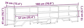 ΈΠΙΠΛΟ ΤΗΛΕΟΡΑΣΗΣ SONOMA ΔΡΥΣ 180X34X41 ΕΚ. ΕΠΕΞΕΡΓΑΣΜΕΝΟ ΞΥΛΟ 848575