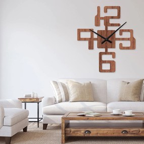 Ρολόι τοίχου  εσωτερικού χώρου ξύλινο clock6 - Clock6-Τικ, 0,60cmx0,60cm