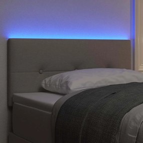vidaXL LED Κεφαλάρι με φώτα λωρίδας LED με κεφαλάρι Taupe 80 cm ύφασμα