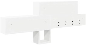 vidaXL Τοίχου Κρεμάστρα Λευκό 100 x 12 x 43.5 εκ Επεξεργασμένο ξύλο