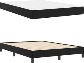 vidaXL Σκελετός Κρεβατιού με στρώμα Μαύρο 140 x 200 cm ύφασμα