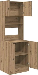 vidaXL Πλαϊνός πάγκος κουζίνας Artisan Oak 60 x 50 x 180 εκ