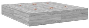 vidaXL κρεβάτι αποθήκευσης  Γκρι Sonoma 200x200 εκ