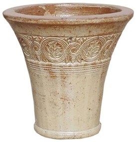 Κασπώ Πήλινο 06-00-21274-S Φ32x33cm Ecru-Terracotta Marhome Πηλός