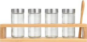 Βαζάκια Μπαχαρικών (Σετ 5τμχ) Σε Σταντ Estia Bamboo Essentials 01-28763
