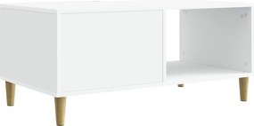 vidaXL Τραπεζάκι σαλονιού Λευκό 90 x 50 x 40 cm Επεξεργασμένο Ξύλο