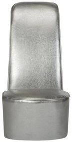 vidaXL Κάθισμα Γόβα Ασημί από Συνθετικό Δέρμα