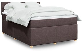 ΚΡΕΒΑΤΙ BOXSPRING ΜΕ ΣΤΡΩΜΑ ΣΚΟΥΡΟ ΚΑΦΕ 140X190 ΕΚ. ΥΦΑΣΜΑΤΙΝΟ 3288978