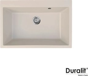 Duralit KZ075 - Νεροχύτης Κουζίνας Συνθετικός 76x50 - 500. Beige
