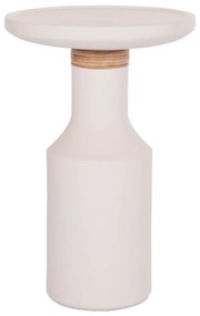 ΒΟΗΘΗΤΙΚΟ ΤΡΑΠΕΖΙ TRED(T) HM18169.02 FIBER CEMENT ΛΕΥΚΟ-ΦΥΣΙΚΟ RATTAN--Φ40x61Υεκ.