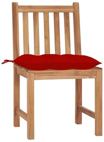 vidaXL Καρέκλες Κήπου 2 τεμ. από Μασίφ Ξύλο Teak με Μαξιλάρια