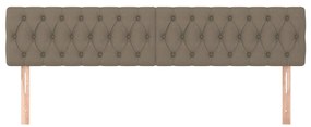 vidaXL Κεφαλάρια Ύφασμα 180x7x78/88 εκ. Taupe