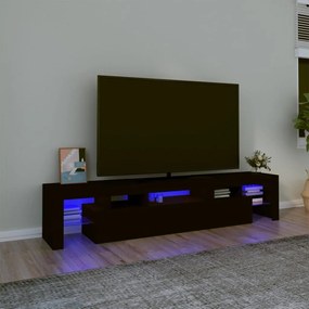 Έπιπλο Τηλεόρασης με LED Μαύρο 200x36,5x40 εκ. - Μαύρο