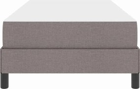 vidaXL Κρεβάτι με ελατήρια Taupe 100 x 200 cm ύφασμα