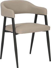 Πολυθρόνα Sezan pakoworld pu σε γκρι-μπεζ απόχρωση 56x55x78εκ