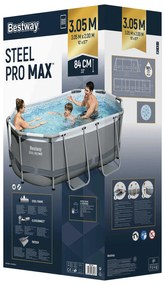 Best Way Bestway Steel Pro Max Υπόγεια Πισίνα Οβάλ 305x200x84 εκ