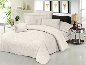 Σεντόνι Μεμονωμένο Polycotton King Size 240x260εκ. Εμπριμέ Maze Beige Komvos Home 7011920-19