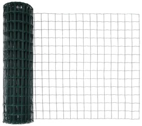 vidaXL Ευρωπαϊκή περίφραξη με 7 κιγκλιδώματα 1x10 μ Γαλβανισμένο Χάλυβα Πράσινο