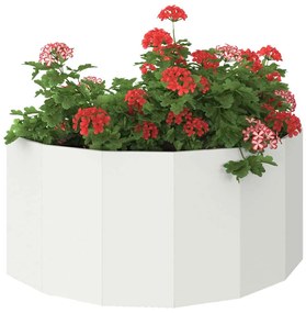 vidaXL Γλάστρα Λευκό 120 x 60 x 50 εκ. Ατσάλι