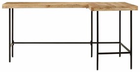 vidaXL Γραφείο 165x110x77 cm Μασίφ Ξύλο Μάνγκο και Σίδερο