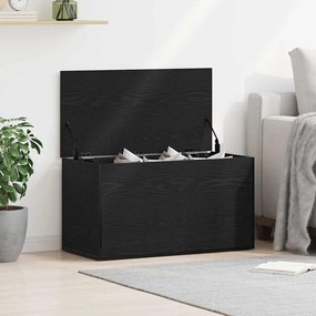 vidaXL Κουτί Αποθήκευσης Μαύρος Δρυς 84x42x46 εκ. Ξύλο επεξεργασμένο