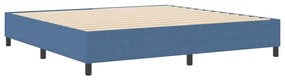 vidaXL Κρεβάτι με ελατήρια Μπλε 200 x 200 cm Βελούδο