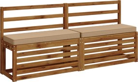 vidaXL Μαξιλάρια Πάγκου 2 Τεμαχίων VUGHT 2 pcs 100% Πολυεστέρας Άμμος