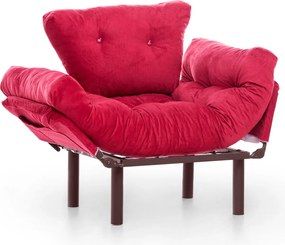 Πολυθρόνα Nitta - Χρώμα Maroon - 95x70x85εκ