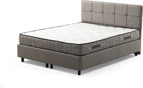 Double Mattress, Base &amp; Headboard Vitalia Set 150 x 200 - Light Grey Light Grey