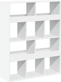 vidaXL Βιβλιοθήκη Λευκή 100x33x125,5 εκ. από Επεξεργασμένο Ξύλο