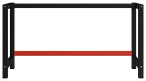 vidaXL Σκελετός Πάγκου Εργασίας Μαύρο/Κόκκινο 150x57x79 εκ. Μεταλλικός
