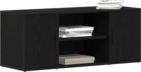 vidaXL Ντουλάπι TV 100 x 35 x 40 εκ Μαύρη δρυς Επεξεργασμένο ξύλο
